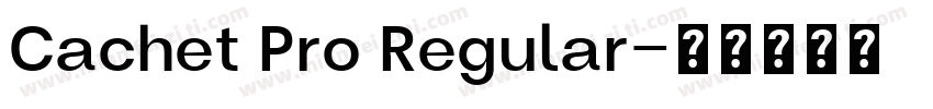 Cachet Pro Regular字体转换